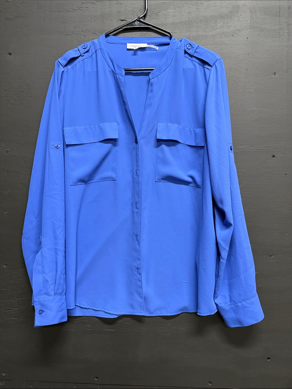 Calvin Klein Cobalt Blue Lightweight Shirt Jacket